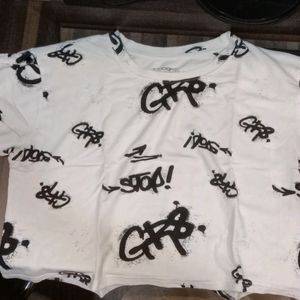 White Top With Black Graffiti