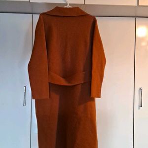 Korean Style Woollen Long Coat