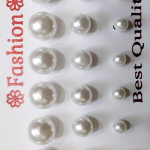 New Designer 3 Dozen Multi colour and White Round Pearl Earringd 36 Set Earring  Stud For Girls  Women Fashion School Children Kids College Girls ladies fashion stud earrings