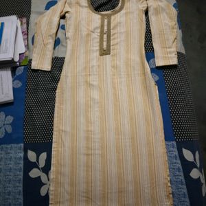 Gold Colour Kurta (With Shoulder Straps Inside )