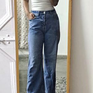 H&M Highwaist Straight Fir Jeans