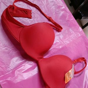 Padded Red Cute Bra