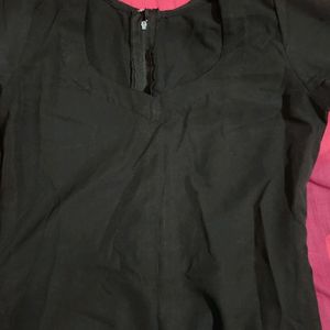 Black Stitched Kurti