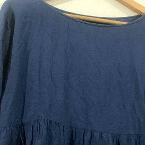 Blue Designer Empire Top