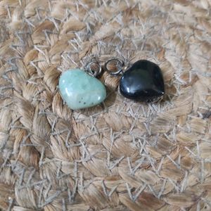 Two Natural Stone Vintage Pendants