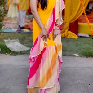 Saree For Haldi And Mehandi Function