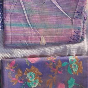 Pure Cotton  Unstitch Suit With Dupatta