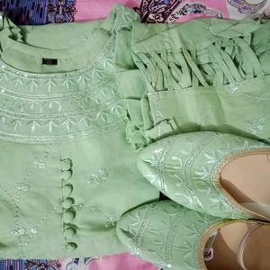 Light Green Color Chutha Set Dress Ramadan Offer