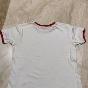 White And Red Tshirt From Active Wear