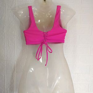 Pink Shein Bralette Top