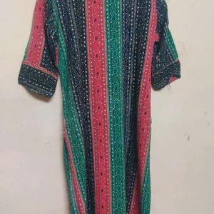 Multi Colour Straight Kurti