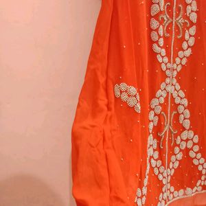 Rust Anarkali Suit