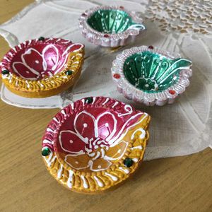 Brand New Hand Painted Diyas