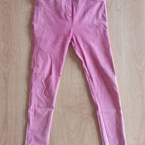 Zara Girls Pink Jeggings Stretchable