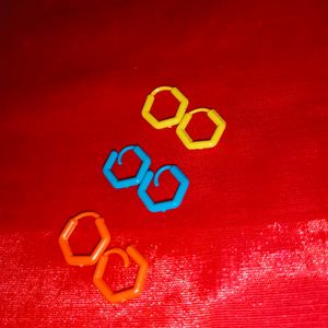 Aesthetic Plastic Earring (Combo Of 3)