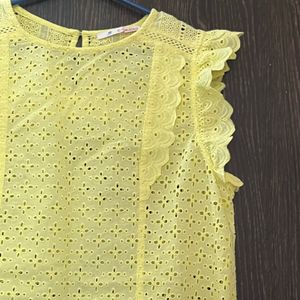 Yellow Lace Top