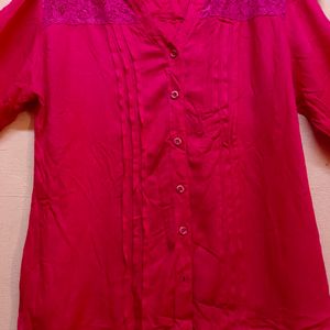 30rs Off🚚 Unused Hot Pink Shirt/Top(Women's