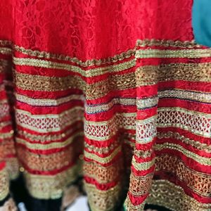 Red Ethnic Skirt