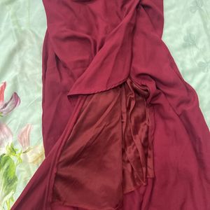 Burgundy Sequinned Dress