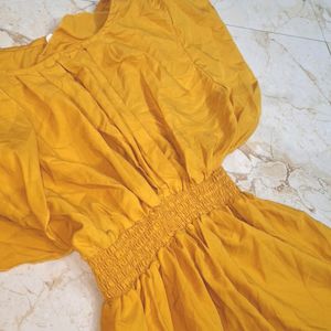 Lovely Mustard Dress For Women's