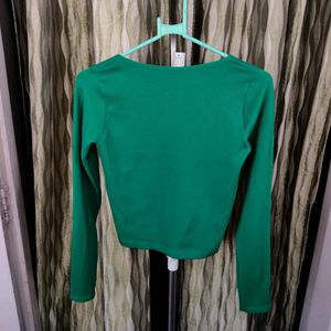 PRICE DROP!!! Bright Green Stradivarius Cropped Top 💚