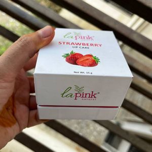 La Pink Strawberry Natural Tinted Lip Balm with Sh