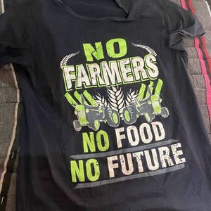 No Farmer N Food Logo T Shirt