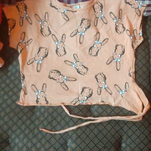 Cute Rabbit Crop Tshirt