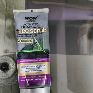 WOW Activated Charcoal Facewash And Face Scrub