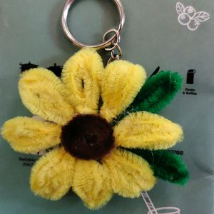 Handmade Sunflower Keychain