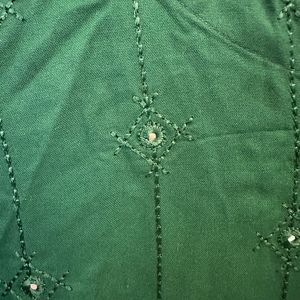 LIBAS L Size Brand new Green Mirror work Kurta