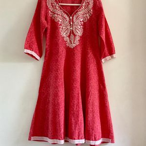 Embroidery Red Kurta ❤️