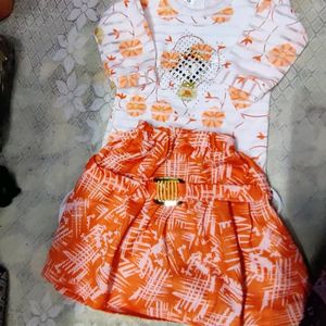 1-2 Year Baby Girl Top & Skirt Set