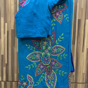 Blue Wedding Saree