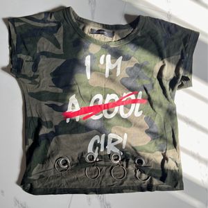 Olive Cute Crop Top