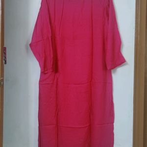 Sale Pink Kurti With Embroidery