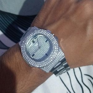 Used Iced Out Diamond💎 Cut Watch Men Fix Rate