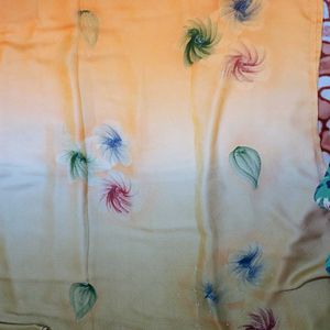 Tri Colour Saree With Cotton Blouse