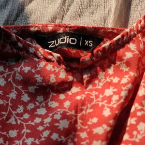 Zudio Red Floral Top