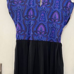 Brand New anouk Dress In Blue Black