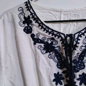 Brand New Kaftan Style White Top For Women