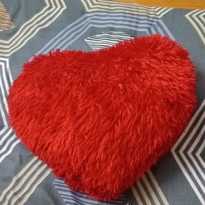 Heart Shape Red Colour Pillow