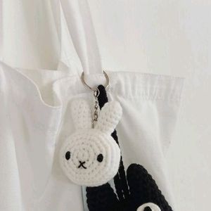 Crochet Miffy Keychain 💟