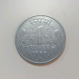 Rs 1 Coin, I997, Mexico Mint Mark