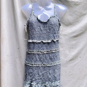 CUTE DENIM COLOUR DRESS