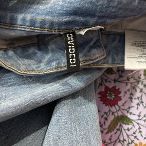 Women Blue Wide High Jeans