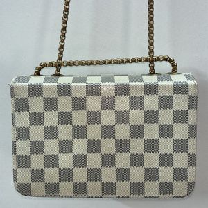 Checkered Beige And Black Sling Bag