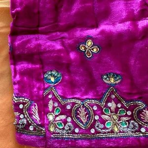 Handwork Heavy Saree For Wedding Reception