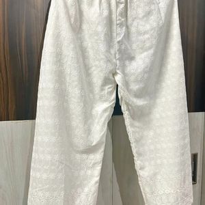 Women Loose Fit Chikankari Palazzo