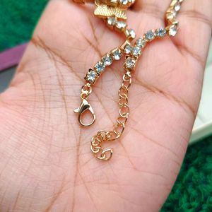 Butterfly Stone Gold Neckpiece/Chain